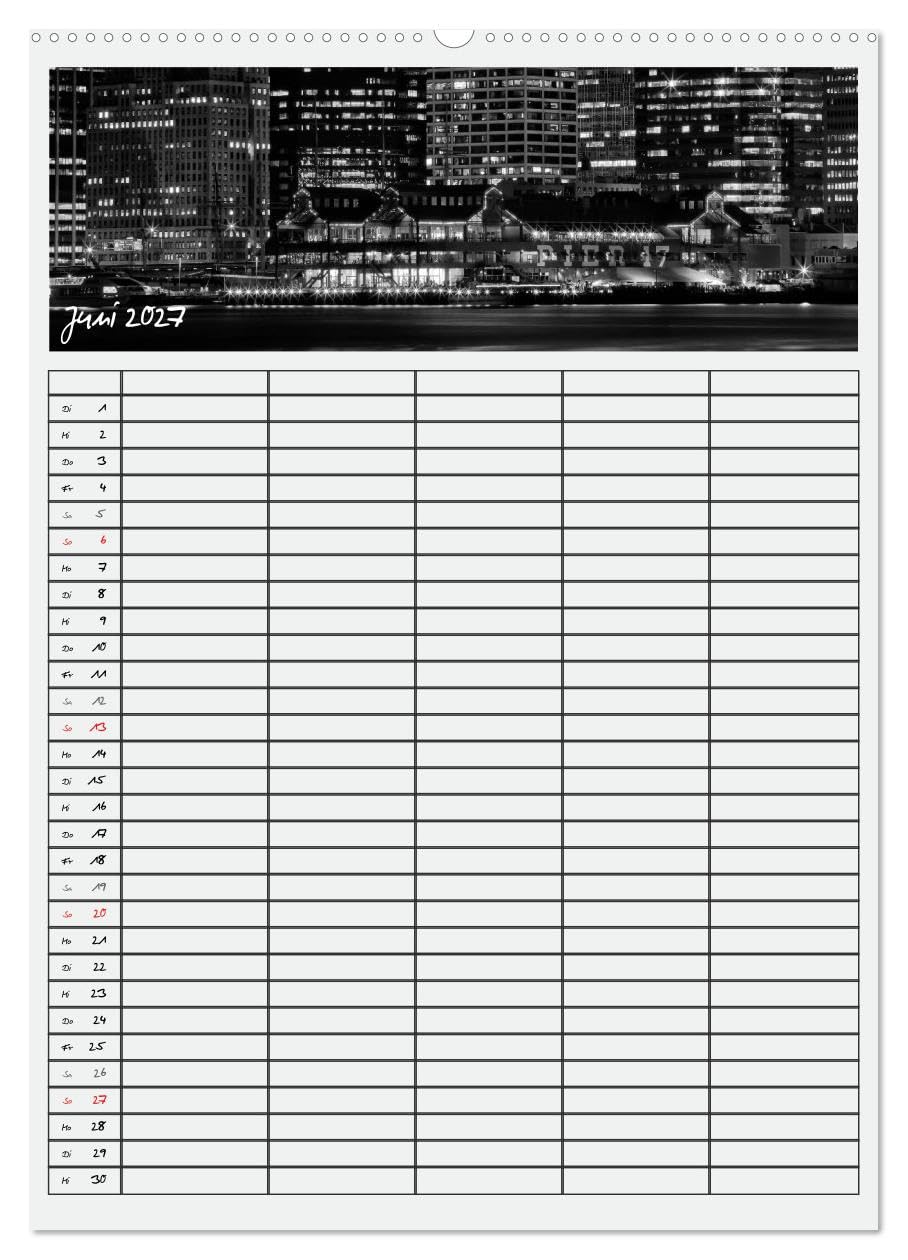 CALVENDO - NEW YORK CITY Teamplaner (Wandkalender 2027 DIN A2 hoch), Monatskalender: Für Terminierungen im Büro oder Daheim