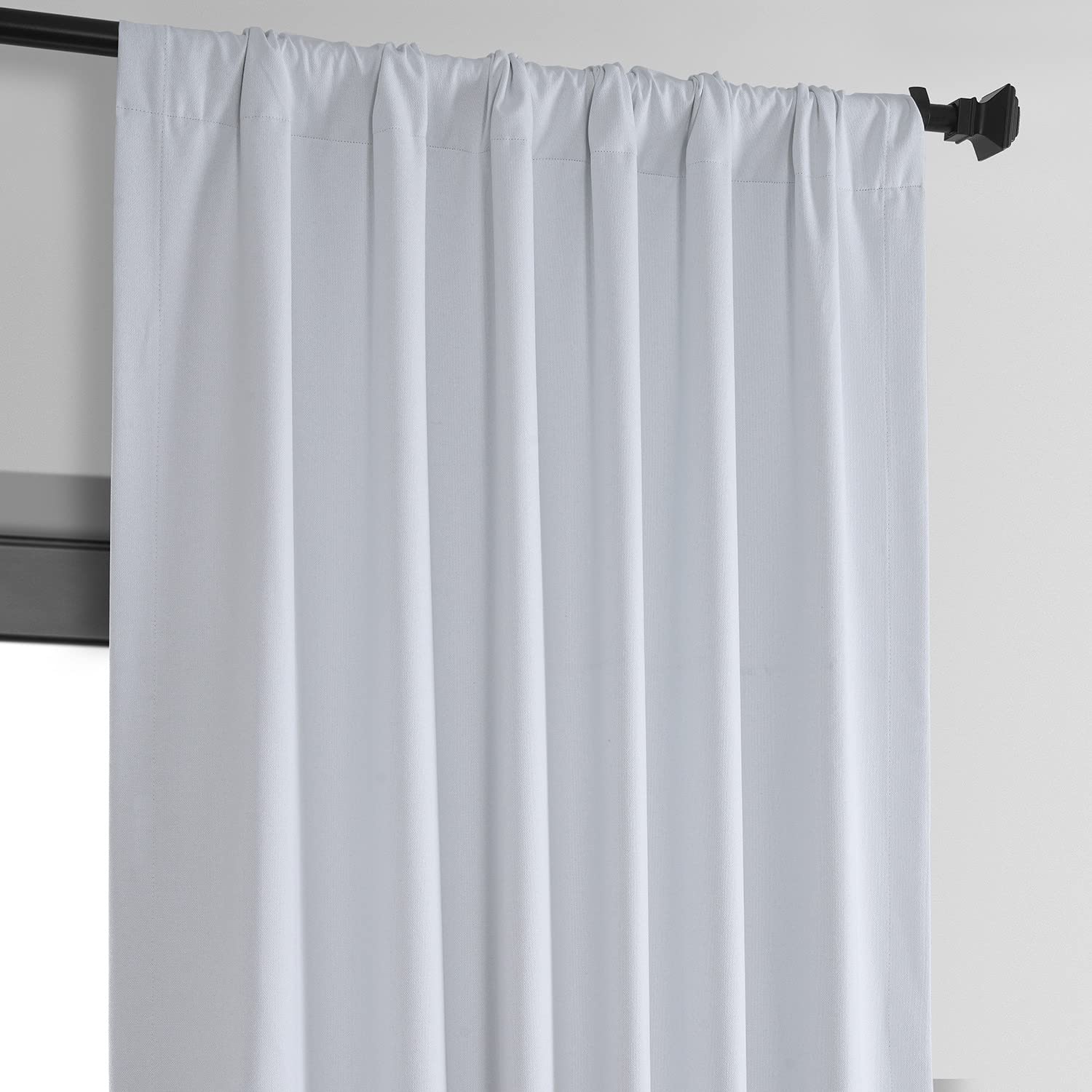 HPD Half Price Drapes Tende oscuranti vintage per camera da letto, 274 cm di lunghezza, termiche, in tessuto di lino, con blocco della luce, 1 pannello, 127 x 274 cm, bianco