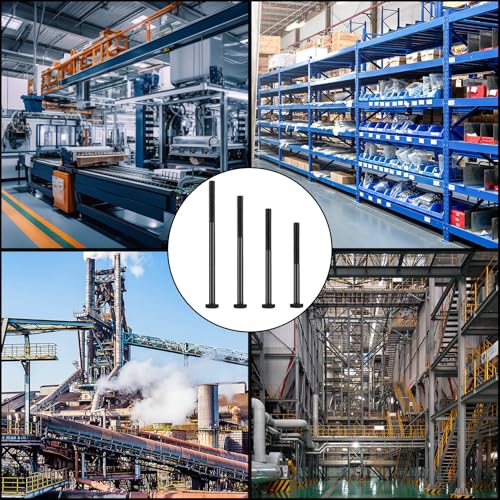 M10 Sechskantschrauben mit Muttern, M10 x 180 mm Sechskantschrauben mit Schaft, Schwarze Maschinenschrauben Teilgewindeschrauben Sechskantschrauben für Metallbauarbeiten Auto