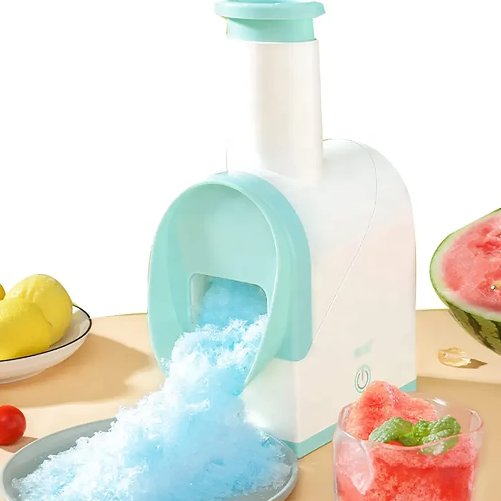 Snow Cone Maker, Máquina De Hielo Raspado De 60 W Máquina De Cono De Nieve con Batería De 1500 MAh, Arranque con Un Botón Y Motor Potente, Diseño Dividido, para La Familia, Restaurantes, Bares