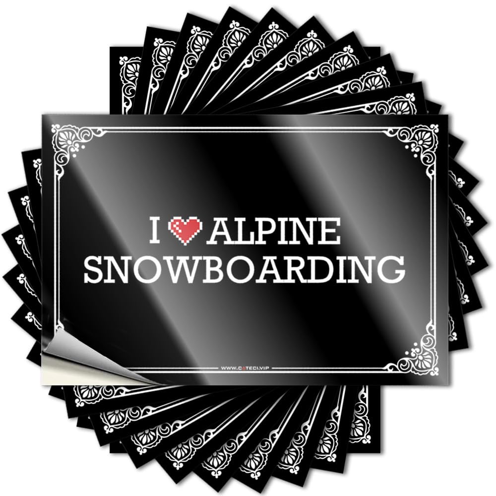 Western Sticker, Room Decore Helmet I Love Alpine Snowboarding | Funny Quote Science Decals(8X12CM)