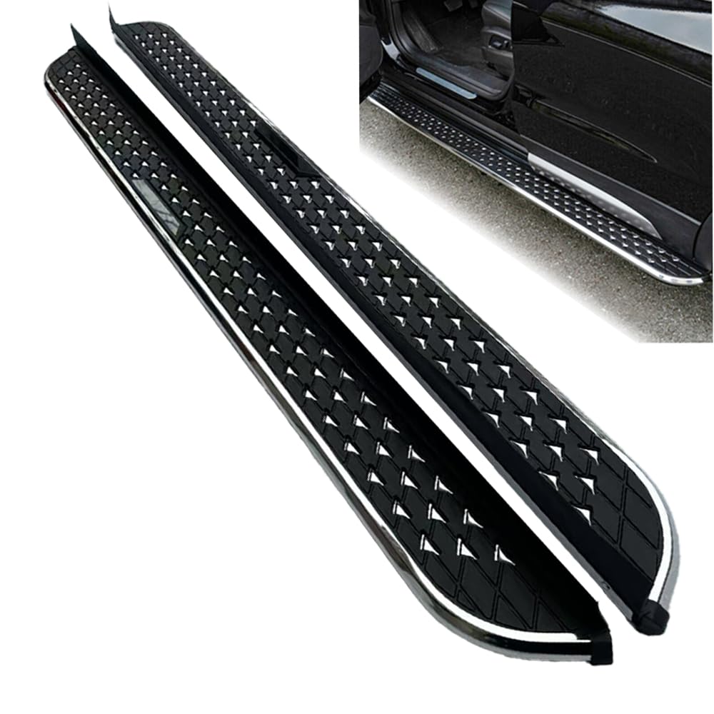 2 pezzi compatibili con Jeep Renegade 2015-2025, pedana laterale con barra di rinforzo, pedaliera in alluminio stile cielo stellato (con staffe)