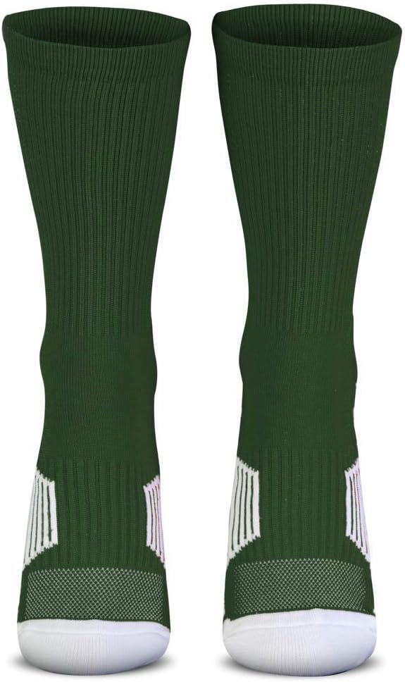 ChalkTalkSPORTS Custom Team Number Crew Socks | Athletic Socks Green | Choose Your Number - Image 4