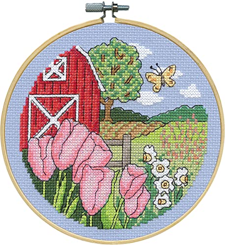 Image of DesignWorks Ink Spring Counted Cross Stitch Kit with Hoop, By the yard