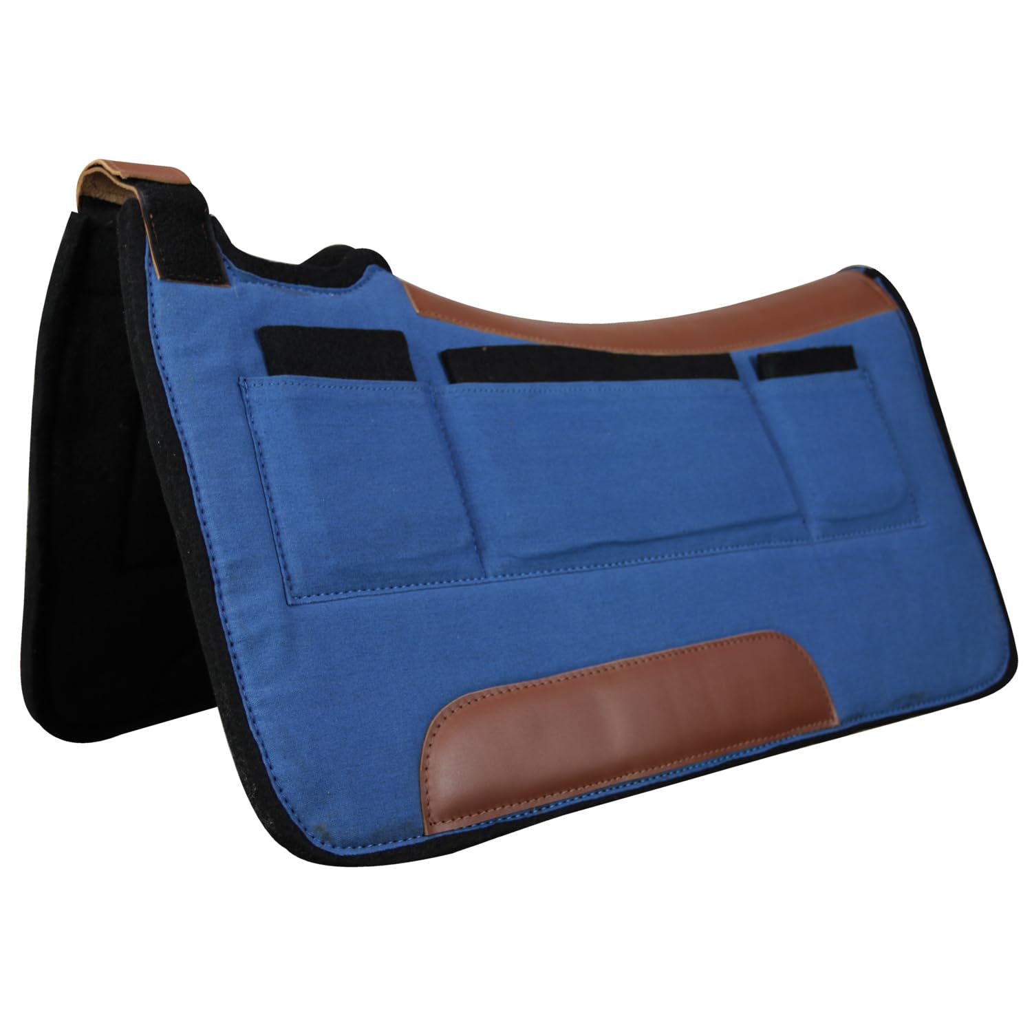 Horses Sottosella Diamon Wool con Tasche, Morbido e Resistente, Indispensabile per Proteggere Il Cavallo da Traumi e Shock Eccessivi, Sobrio ed Elegante