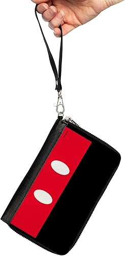 Miniatura 2 de Buckle-Down Cartera rectangular con cremallera de poliuretano para mujer, diseño de Mickey Mouse, 7.5 x 4.5 pulgadas, Mickey Mouse, Buckle-down Pu