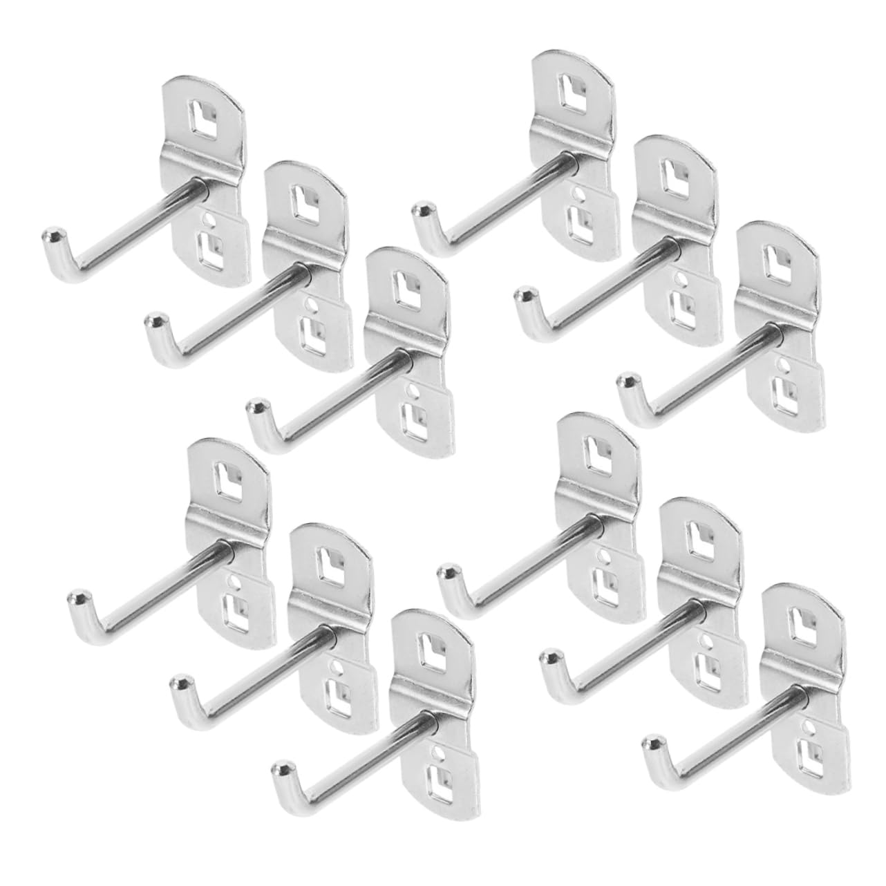 ERINGOGO 12pcs Heavy Duty Metal Pegboard Hooks Tool Organizer for Garage Storage Quick Installation High Load Capacity for Tools and Equipment Display
