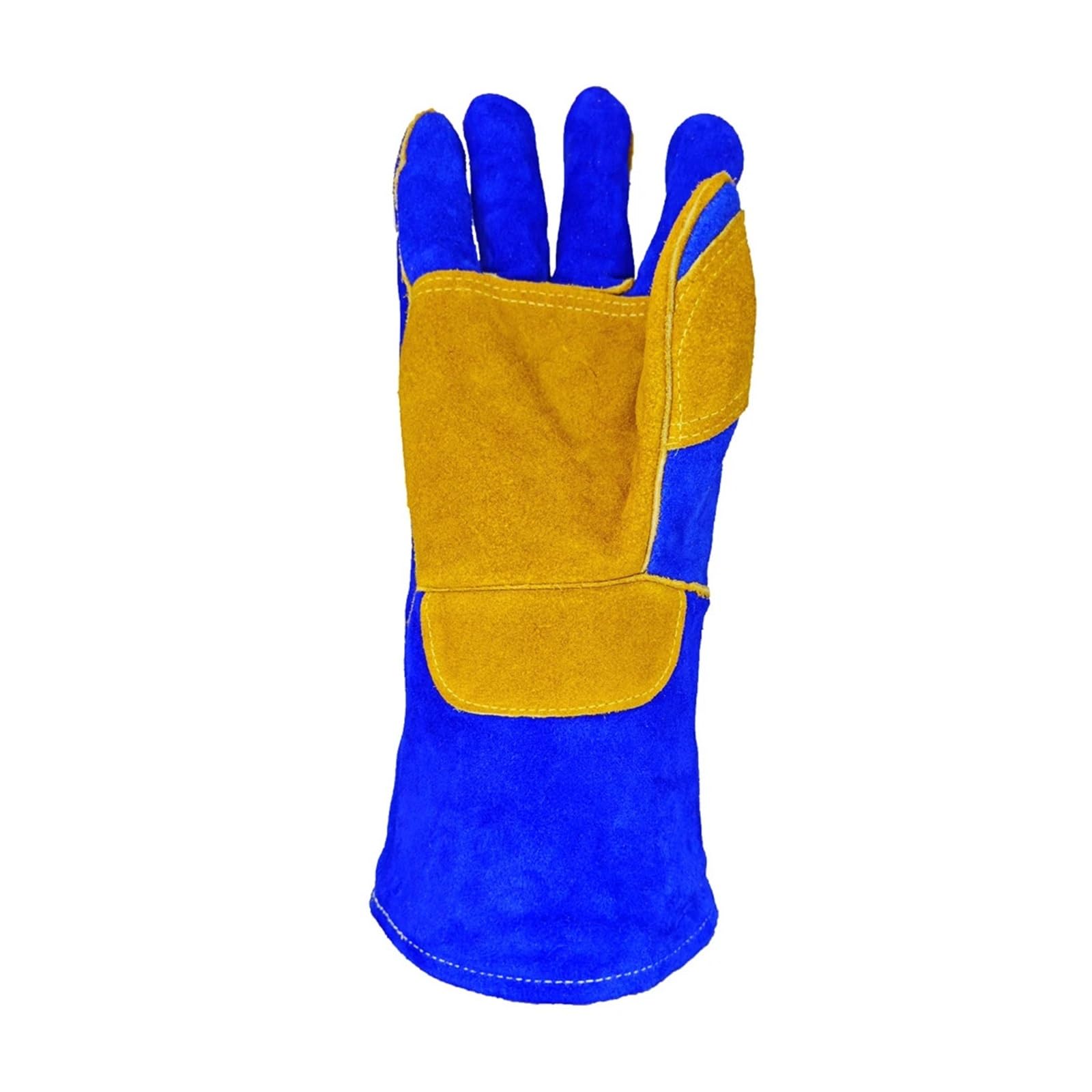 Guantes Soldador Guantes de seguridad for soldadura cuero, guantelete resistente 14 ", guantes trabajo resistentes al calor, for barbacoa y