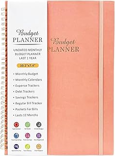 Budgetplaner 2025, benutzerfreundlicher Budgetplaner, Rechnungsorganizer, Finanzplaner mit doppelseitigen Taschen für Familie, Freunde und Menschen, 26,7 x 20,8 x 1,5 cm