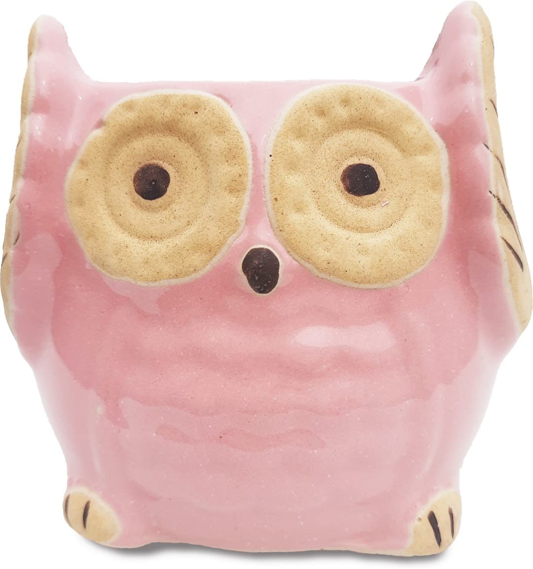 luminescence Owl Shaped Ceramic Indoor Flower Pot Planter Indoor Outdoor Planter Handicraft Plant Container Set (Ceramic), Pink Colour Size (3 x 3 x 3.5) INCH, Pack of 1 (B09MJPPN83) Amazon Price History, Amazon Price Tracker
