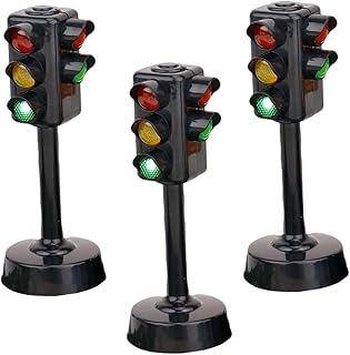 CIYODO 3 Pçs Semáforo Brinquedos Brinquedo Para Crianças Guarnição Do Carro Crianças Sinais De Trânsito Brinquedos Brio Lâmpada De Trânsito Brinquedo Educação Precoce Lâmpada De Sinal De
