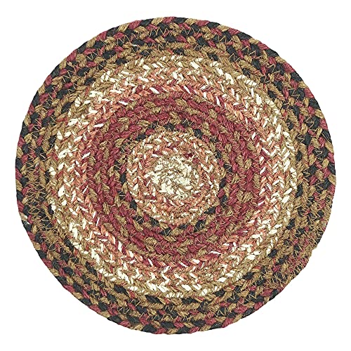 VHC-Brands-Ginger-Spice-Trivet-Hot-Pad-for-Pots-Pans-Orange-Red-Natural-Jute-Blend-Round-Circle-8-Inches VHC Brands Ginger Spice Trivet Hot Pad for Pots Pans Orange Red Natural Jute Blend Round Circle 8 Inches