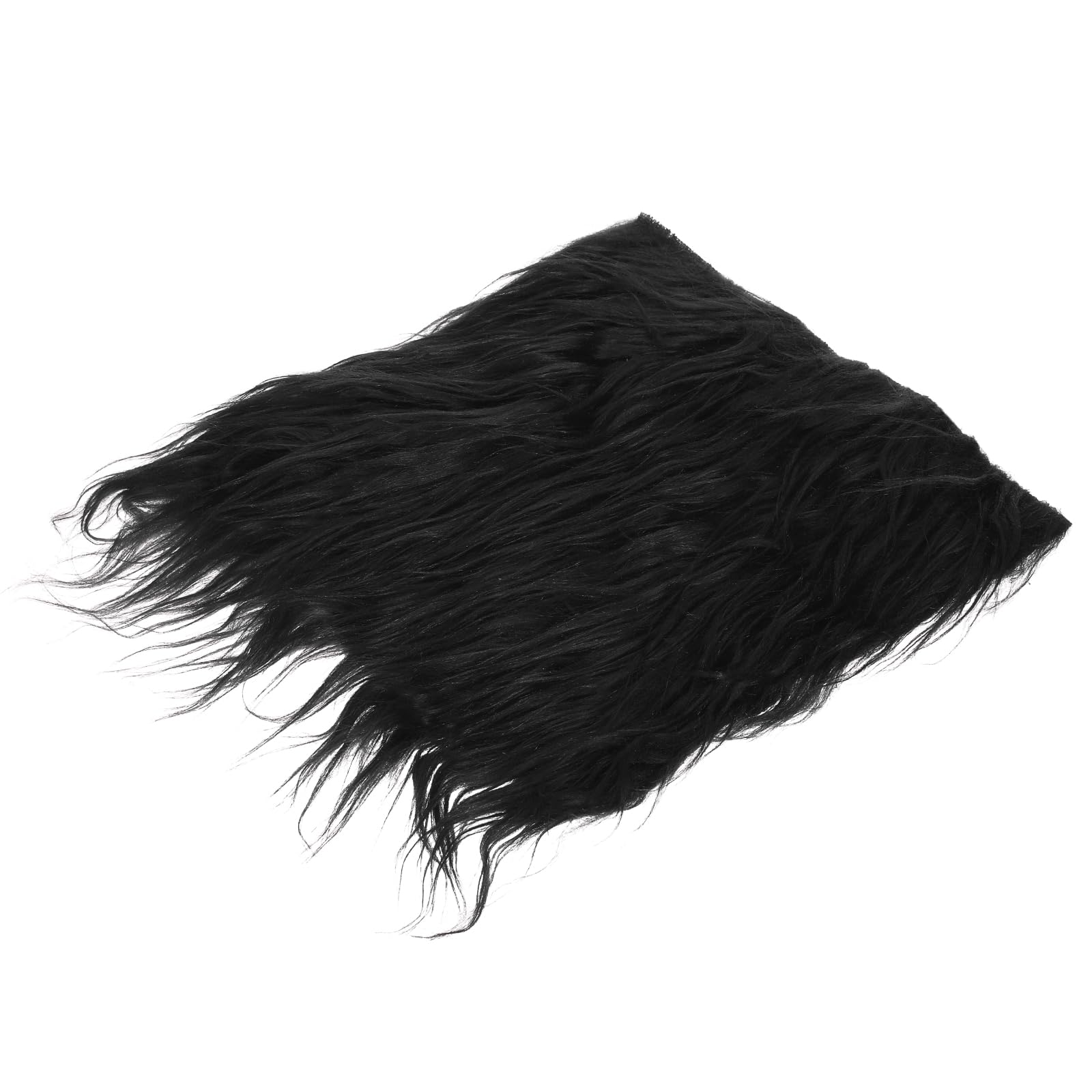 PATIKIL Plush Faux Fur Fabric Square, 10" x 10" Fluffy Faux Fur Patches Cuts for DIY Crafts Christmas Halloween Gnome Beard, Black - Image 3
