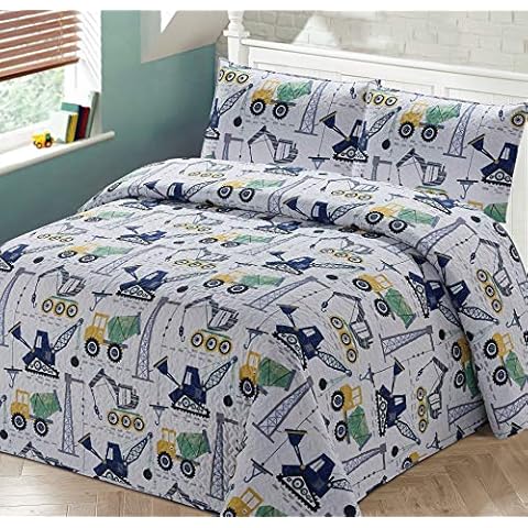 Kids Zone Construction Quilt Set Cover