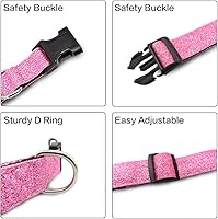 Vista 5 de TDTOK Collar Básico Brillante para Perro, Collar para Perro Cómodo y Duradero para Perros Pequeños, Medianos y Grandes con Hebilla de Plástico