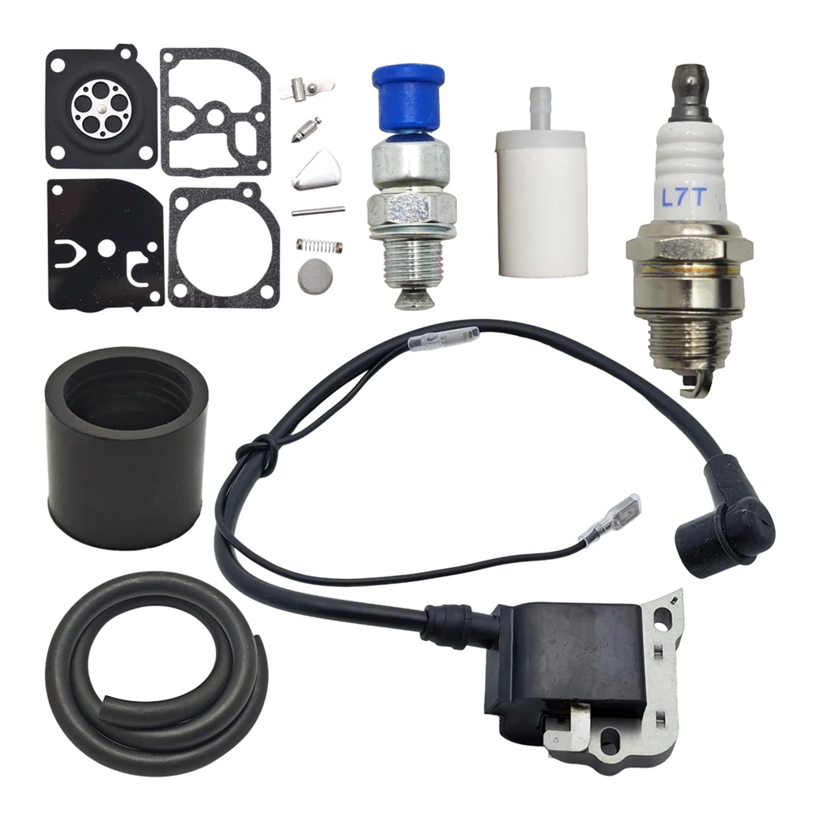 Bobina de Encendido Compatible con Modelos 50, 51 y 55. Kit reparación colector línea Filtro. Accesorios for Motosierra Gasolina 2 Tiempos