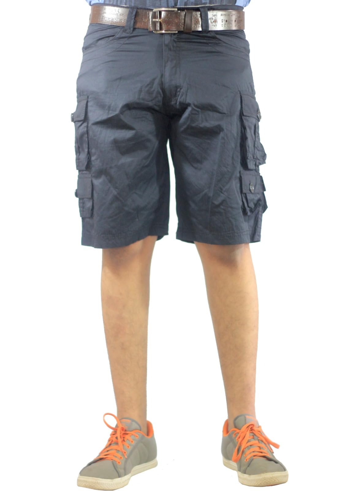 aero craft 9 Pockets Blue Cotton Cargo Shorts Stretchable Fabric/Comfort FIT/Trendy Look-picture-55
