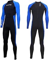 SKYONE 3MM Full Body Wetsuit Rash Guard Men Women UV Protection Long Sleeve One Piece for Snorkeling Surfing Diving Kayaking