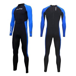Full Body Dive Wetsuit Sports Skins Lycra Rash Guard for Men Women, UV Protection Long Sleeve One Piece Swimwear for Snorkeling Surfing Scuba Diving Swimming Kayaking Sailing Canoeing (XL)