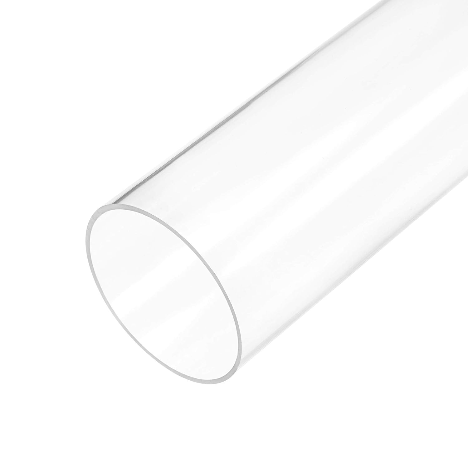 uxcell Clear Rigid Acrylic Pipe 36mm ID x 40mm(1 9/16") OD x 0.5m(20") Round Tube Tubing 36mm x 40mm