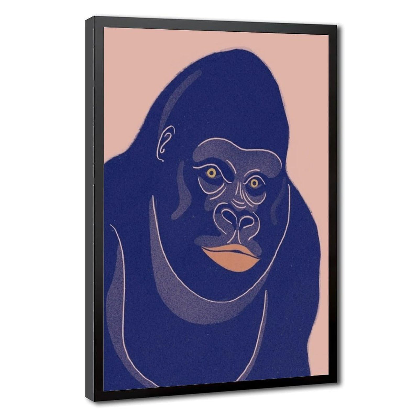 Bareronor Gorilla With Orange Canvas Poster Bedroom Decor Landscape Office Room Decor Gift 24" L X 36" W