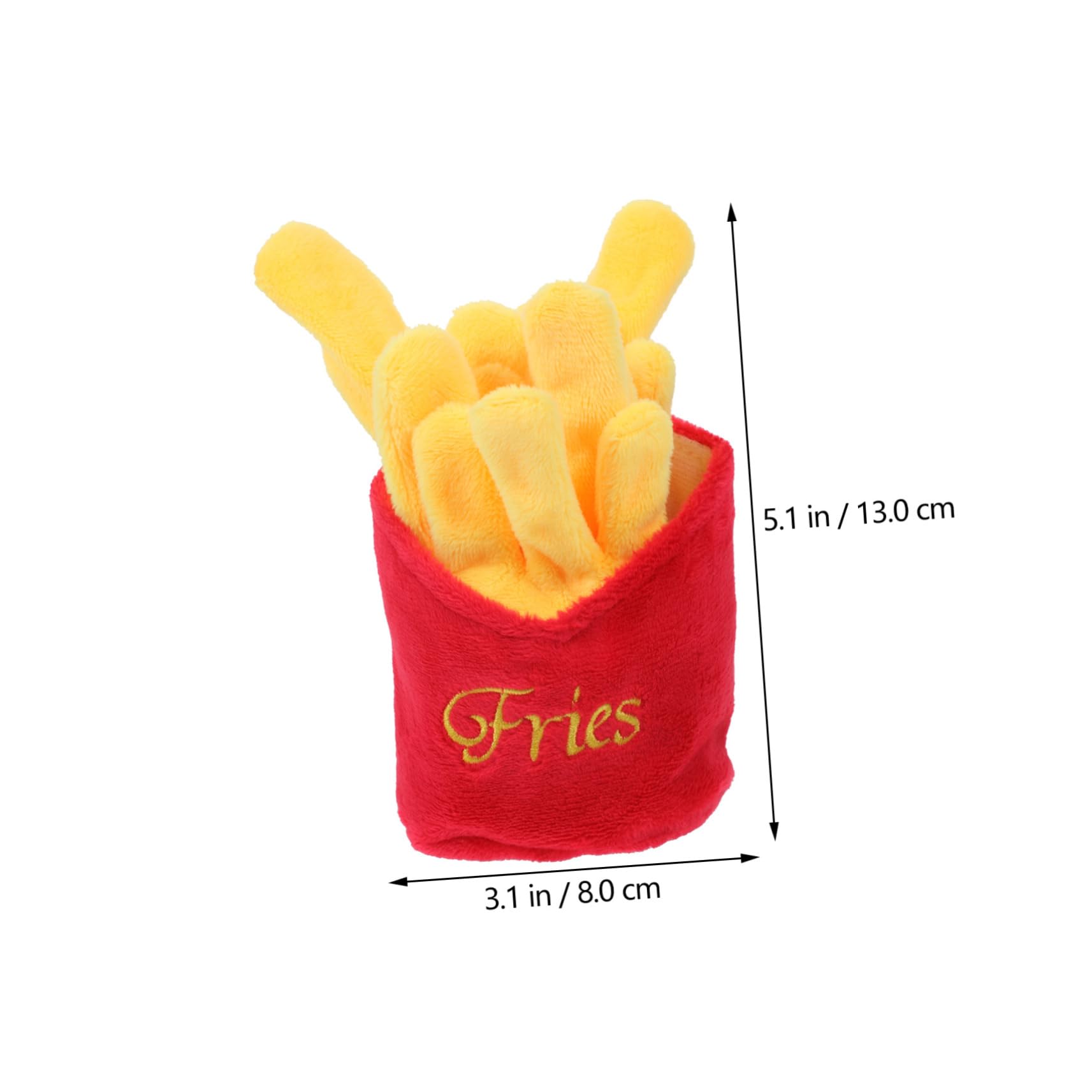 POPETPOP Jouet couineur en peluche pour chien – Jouet interactif à mâcher avec hamburger, frites, hot dog pour chiens de petite et moyenne taille