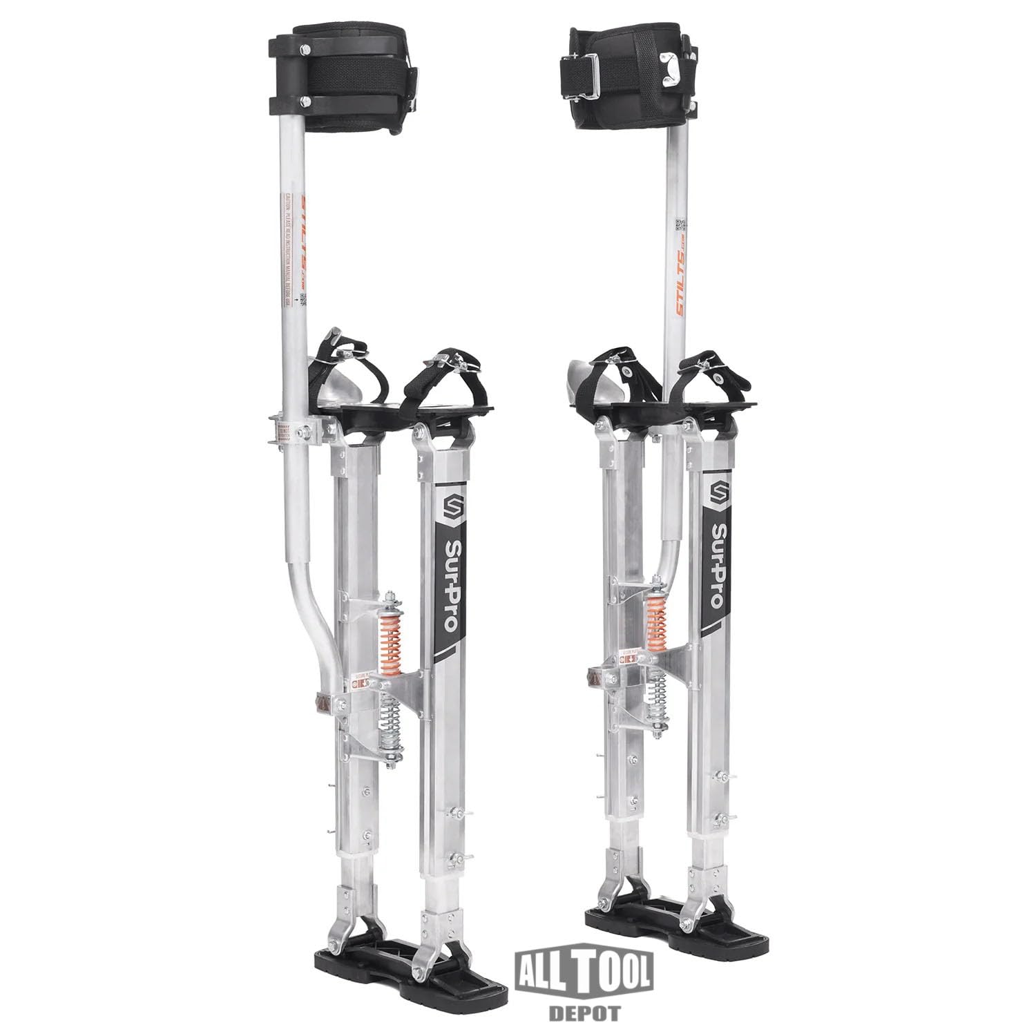 SurPro S1 Interlok Aluminum Drywall Stilts Adjustable Height 26-40 in. (S1-A-2640)