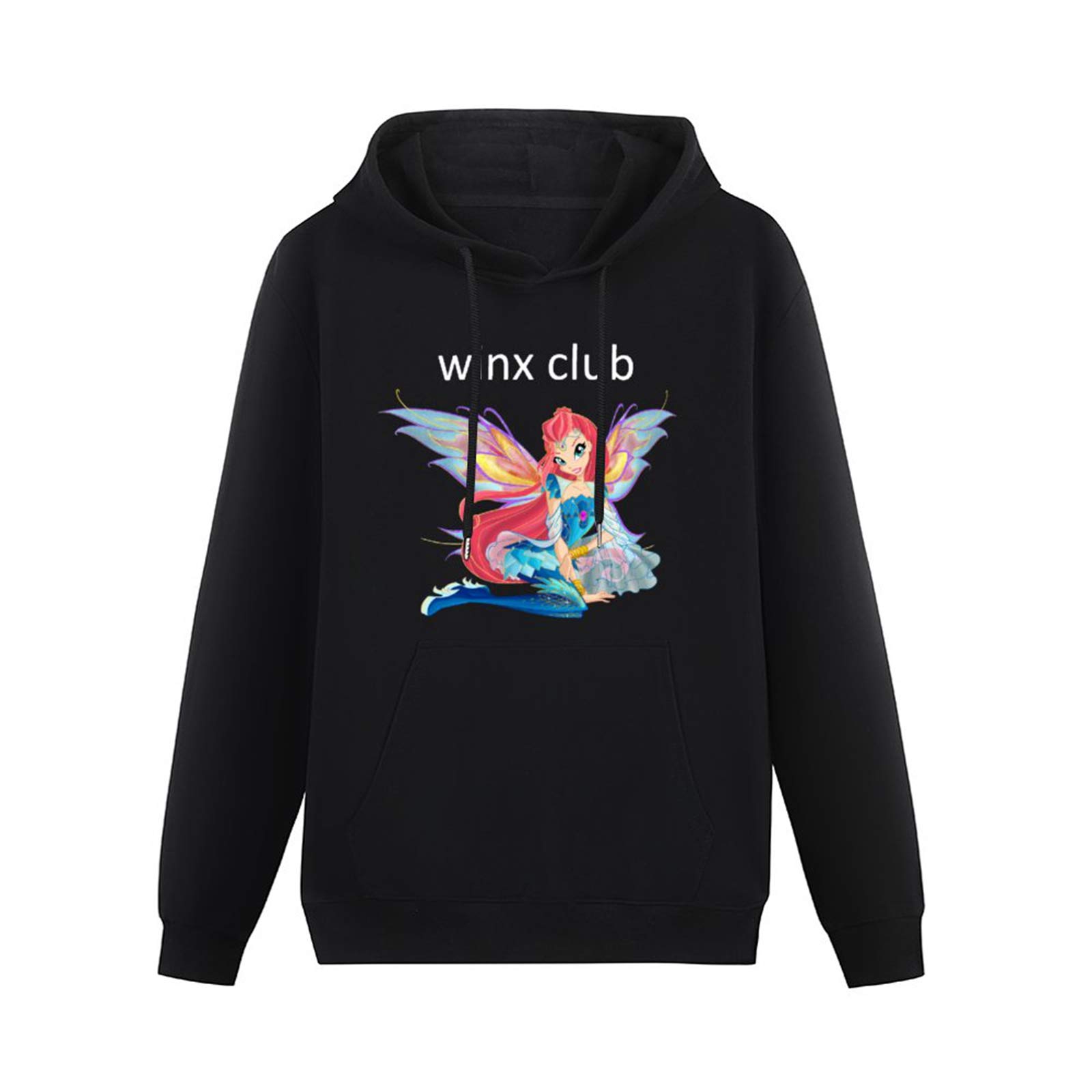 Men's Workwear Pullover Hoody Winx Club Long Sleeve Sweatshirts 3XL Black