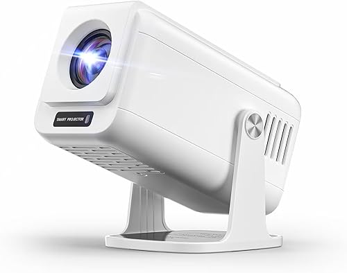 Mini proyector con WIFI y Bluetooth  Proyector inteligente real 1080P con aplicaciones integradas, Keystone vertical automático, eliminación de