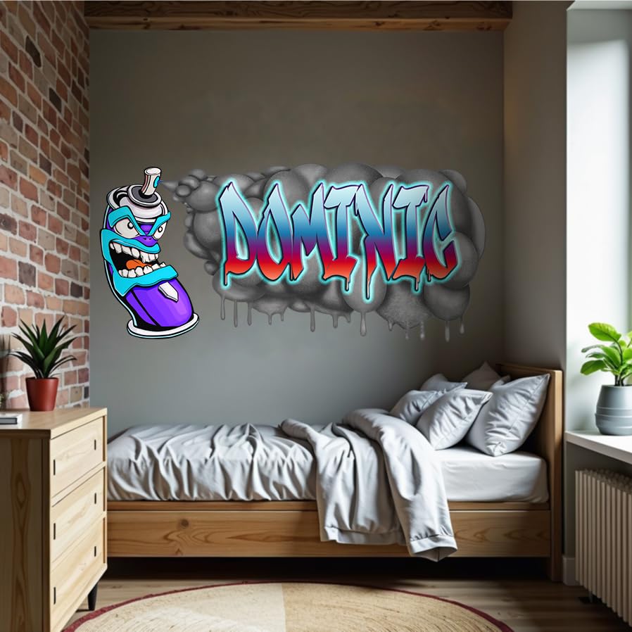 Vinilo decorativo personalizado estilo graffiti 3D miniatura 4