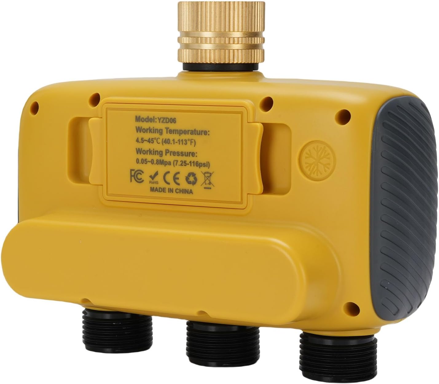 Hilitand 3 Outlet Sprinkler Timer, Programmable Hose Timer with Rain Delay and Child Lock, Brass Inlet for Yard Lawn Garden Watering System