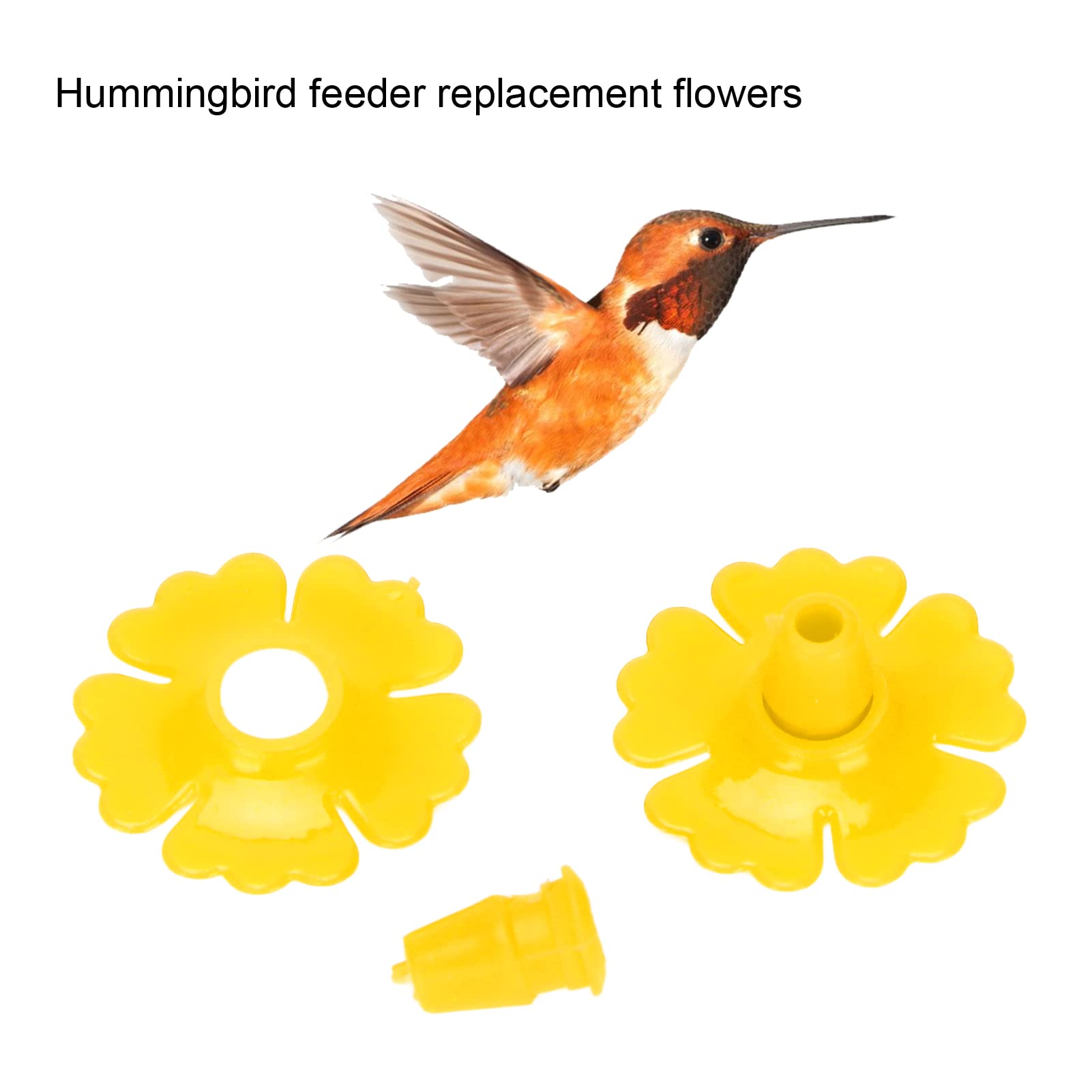 30 Stück Kolibri-Futterspender-Ersatzblumen – Passend Für Fast Alle Modelle, Leuchtend Gelb, Verlängert Die Lebensdauer Deines Feeders