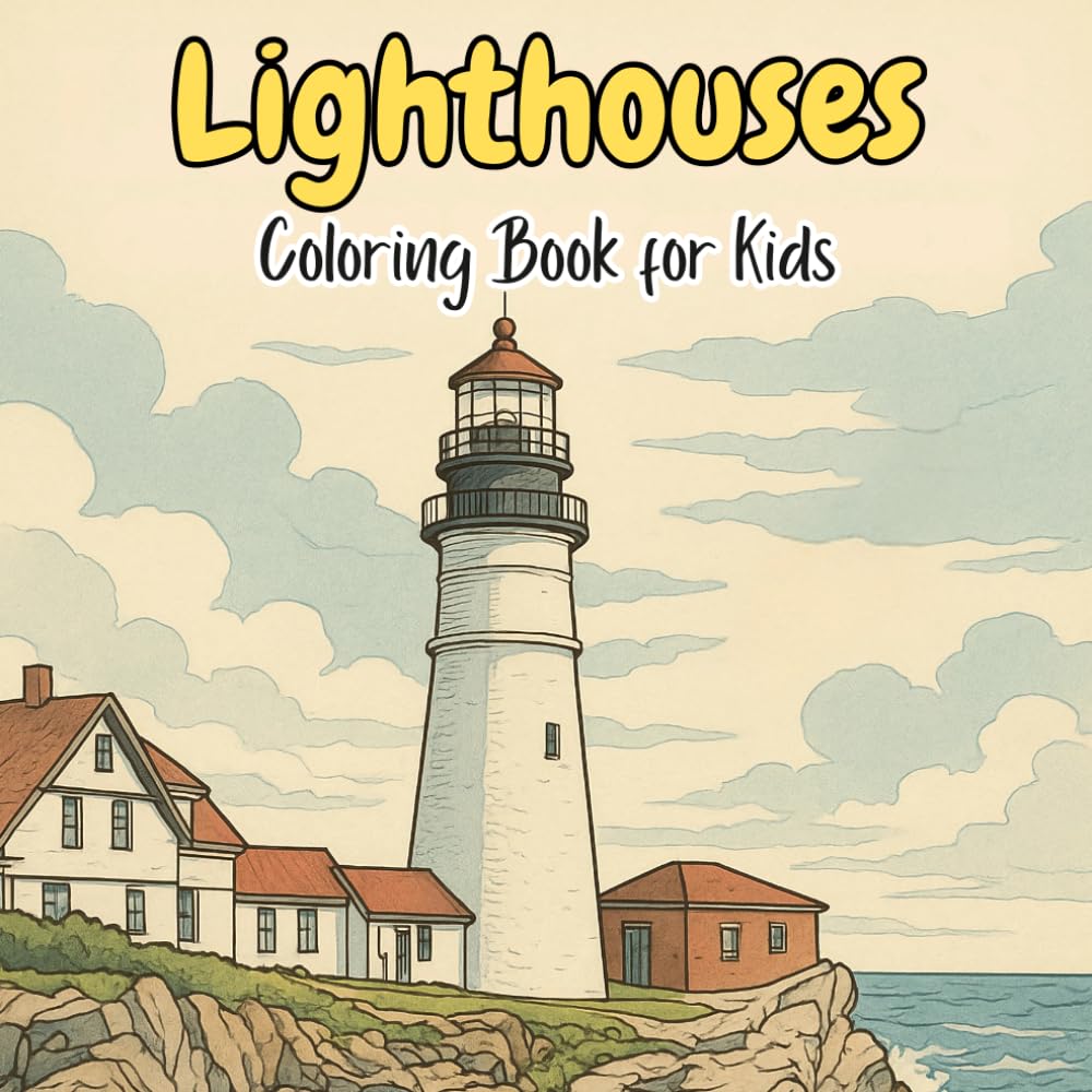 Cover of Lighthouses Coloring Book for Kids