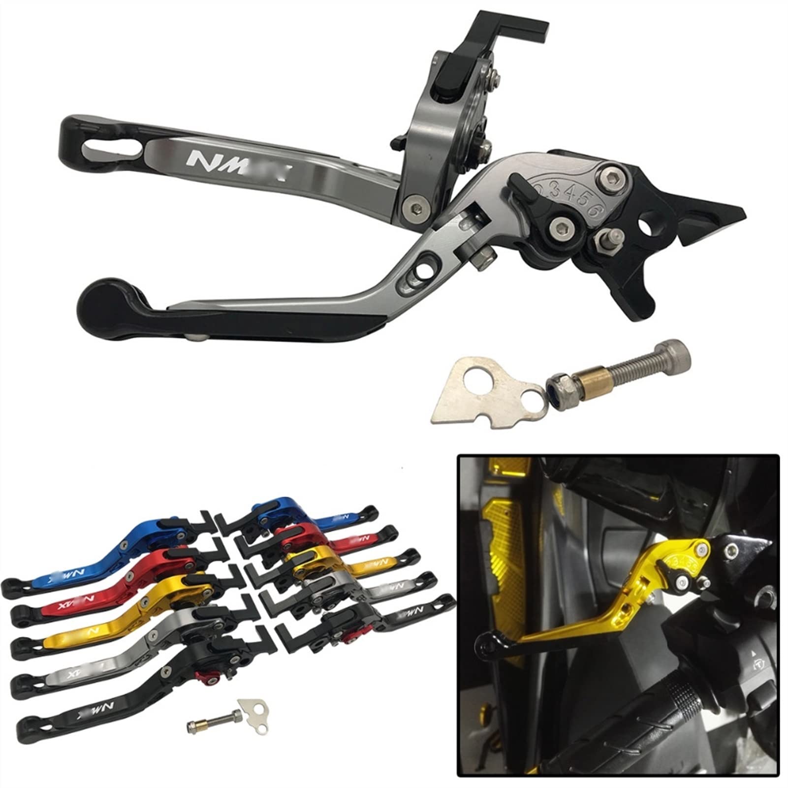 Leviers d'embrayage De Frein Moto CNC Pliants Stationnement pour Yamaha NMAX 155 N-MAX155 N-MAX150 NMAX150 2015-2017 2018 2019 2020