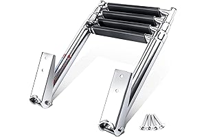 4-Step Saftron Pool Ladder, Stainless Steel Telescopic