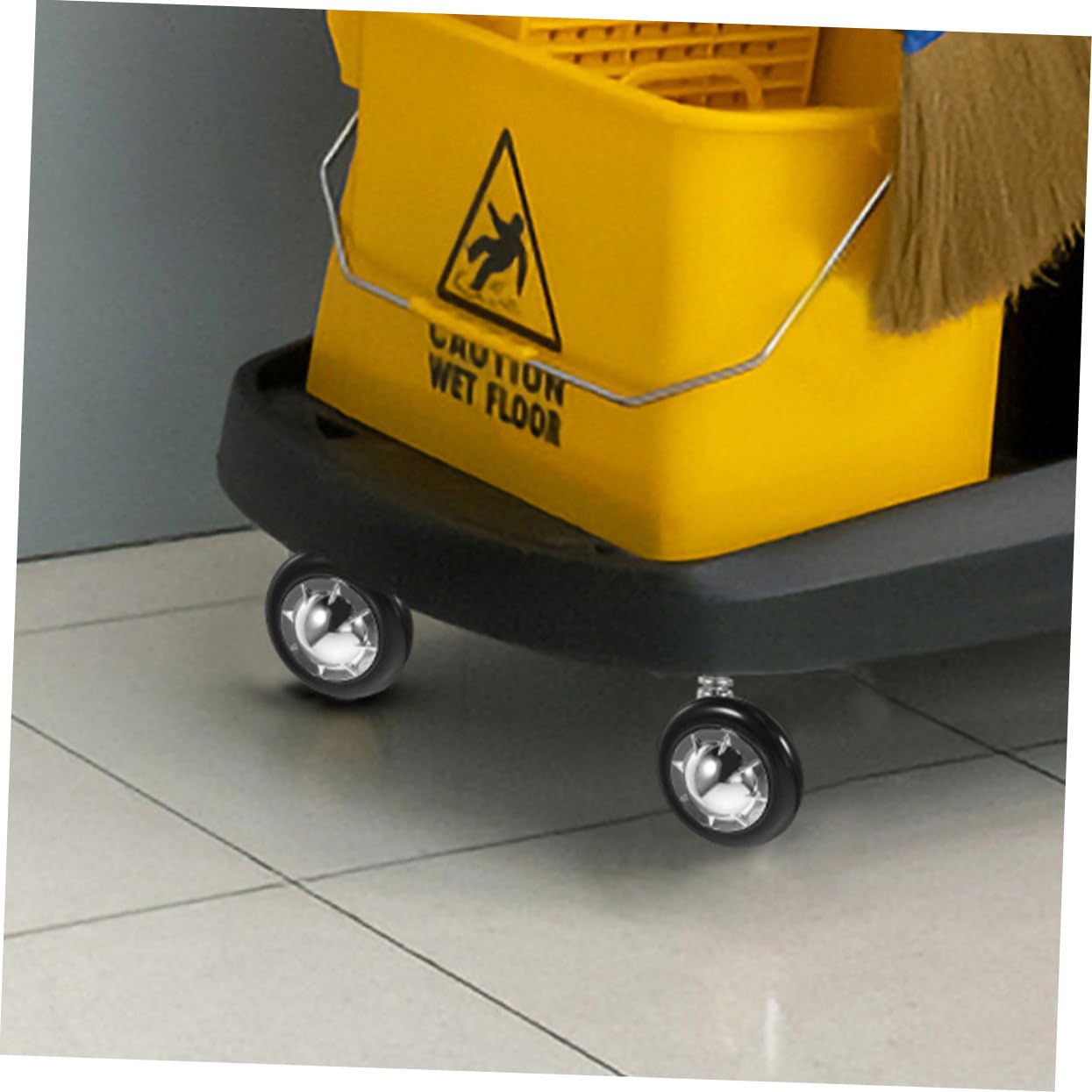 Ruote per Sedie da Ufficio Sostituzione Conveniente in Pvc e Lega di Alluminio 6 Pezzi Movimento Fluido Colore Nero Adatte per Sedie da Scrivania e Tavoli