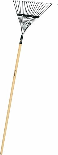 Truper, rastrillo para jardín, profesional, de acero, Tru Built - Rastrillo de hojas acero con cabeza de 48,2 cm