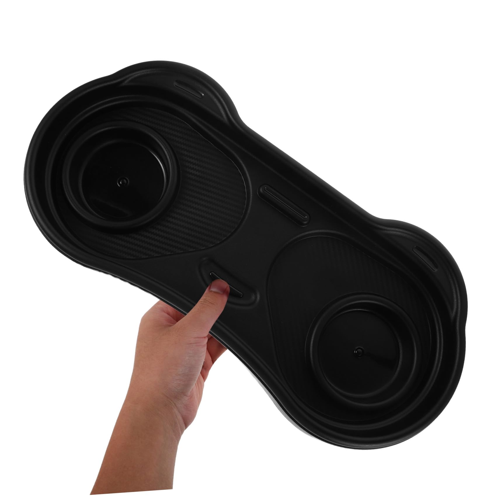 Hohopeti Vassoio per Passeggino Forma di Panda Antiscivolo e Rimovibile Porta Snack e Bicchiere Organizer per Accessorio Pratico per Uscite Quotidiane e Viaggi
