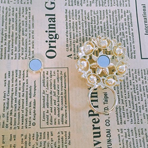 Image of NOUMANDA Crystal Pearl Flower Magnetic Eyeglass Holder,Sunglass Hanger,Magnetic Brooch Pin