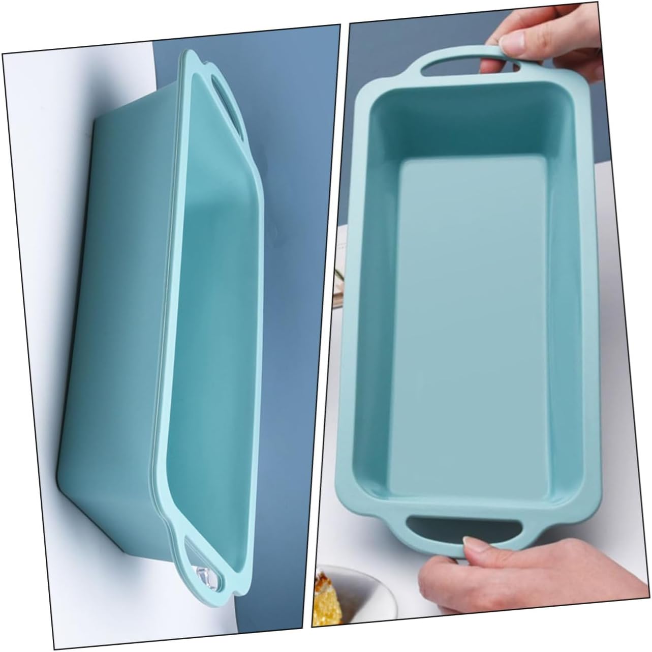 PRETYZOOM Silicone Cake Set Baking Tools Rectangular Tray for Cheesecake Pudding Baking Supplies Easy Release Clean Heat for Diy Cooking