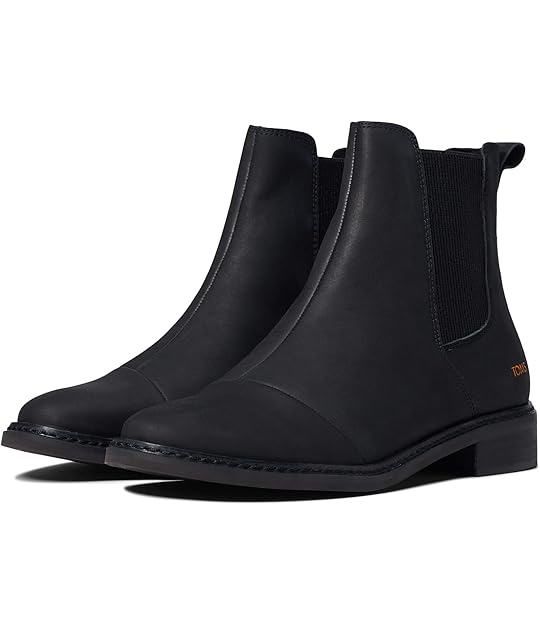 Toms lunata bootie black leather + FREE SHIPPING | Zappos.com