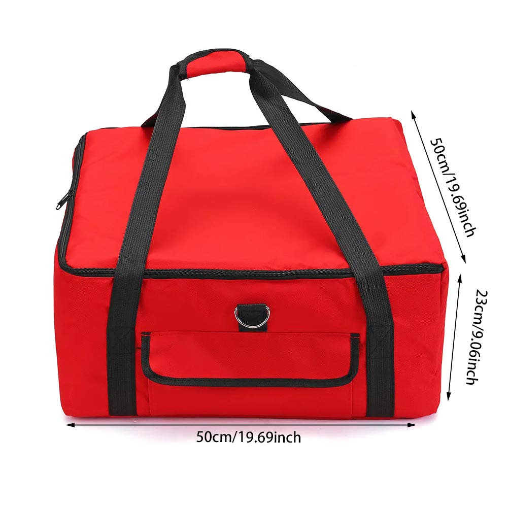 Borsa Termica Per Pizza 50x50x15cm - Borsa Isolante Per Consegna E Asporto Cibo (Nero) - Foto 11