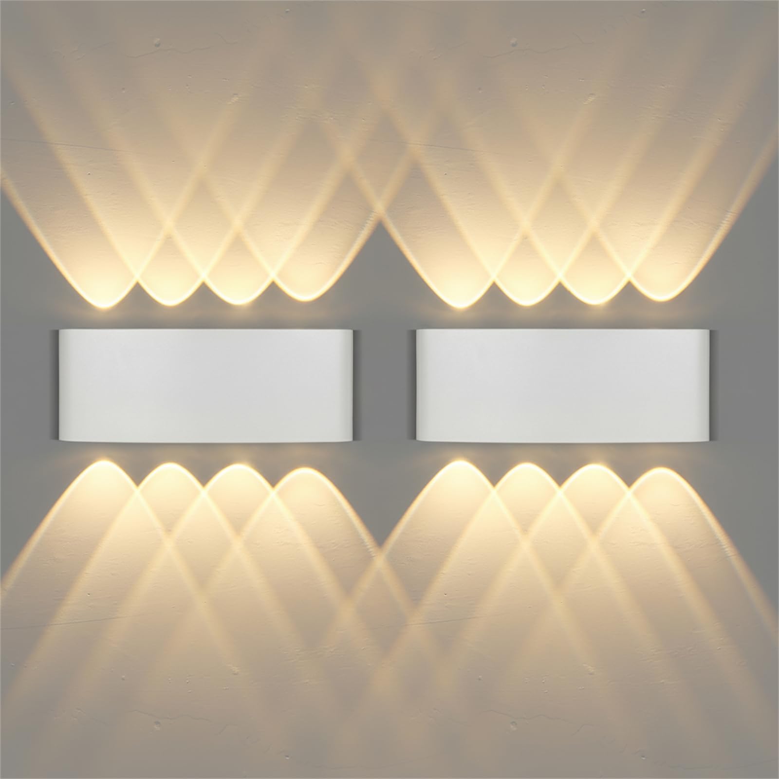 CANMEIJIA Lampa Ścienna LED IP65 8W 3000K 2-Pak