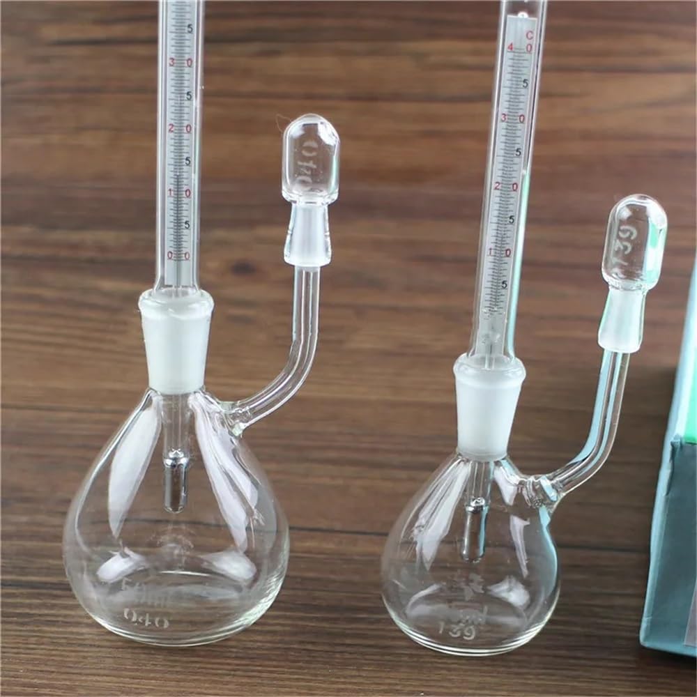 Laborgeräte und -ausrüstung Laborglas-Dichteflasche 25 ml 50 ml mit Thermometer(50ml white)