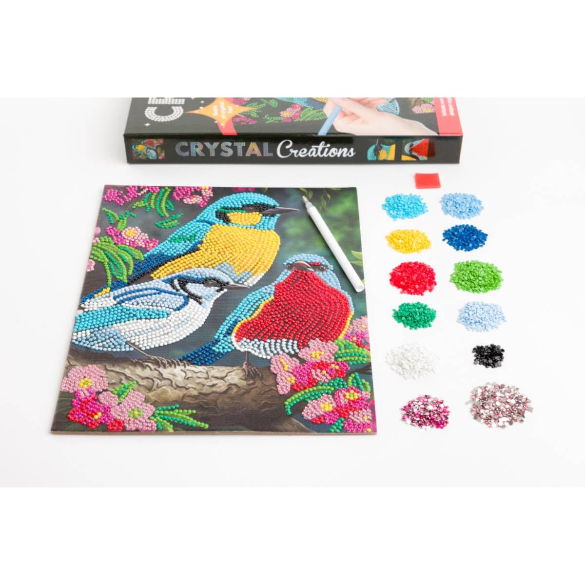 Curious Universe Crystal Creations Neon Corgi Dans Des Lunettes Par PD Moreno | Peinture Au Diamant Pour Adultes | Cadeaux D'art Et D'artisanat