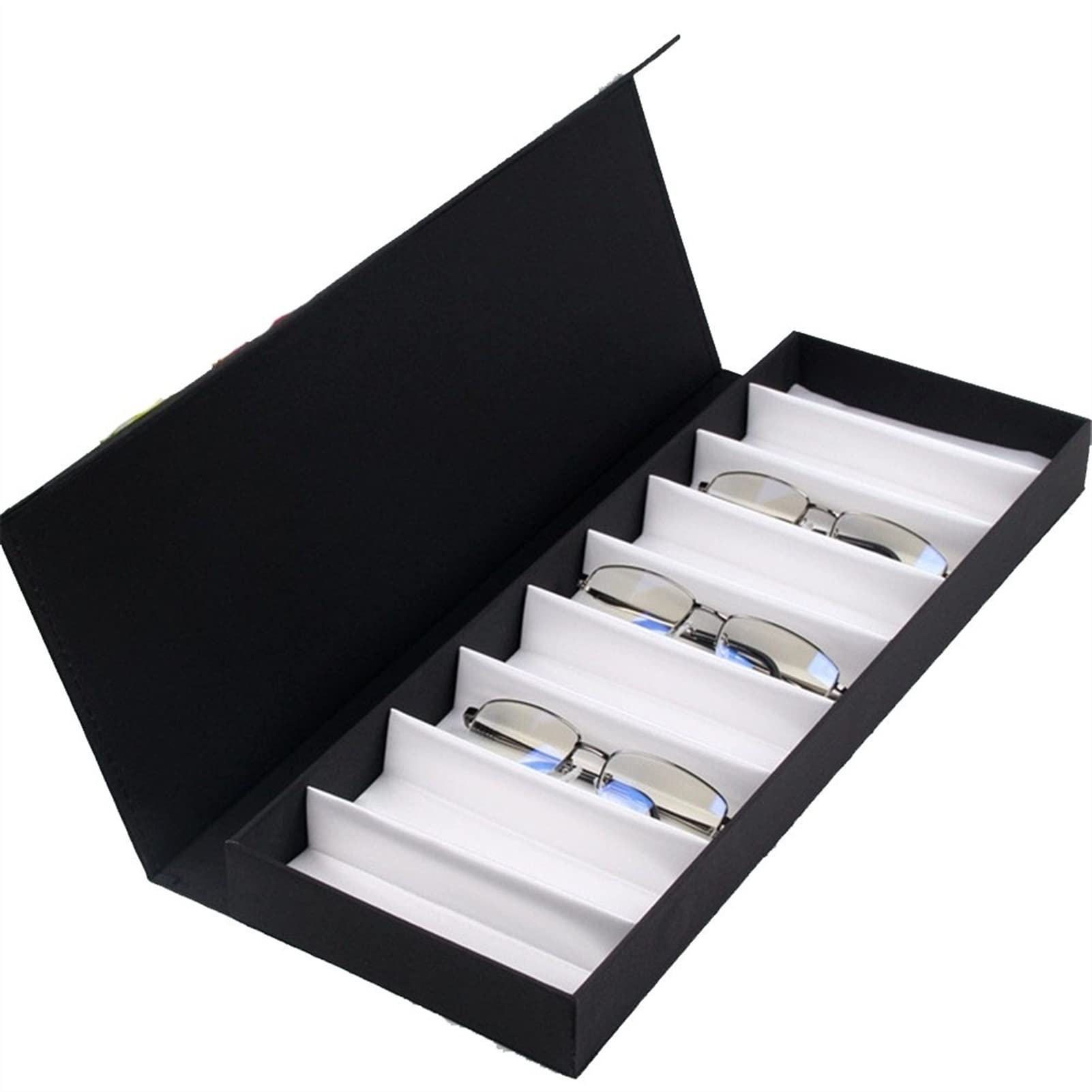 Organisateur de lunettes de soleil à 9 fentes boîte de rangement élégante pour toute la maison
