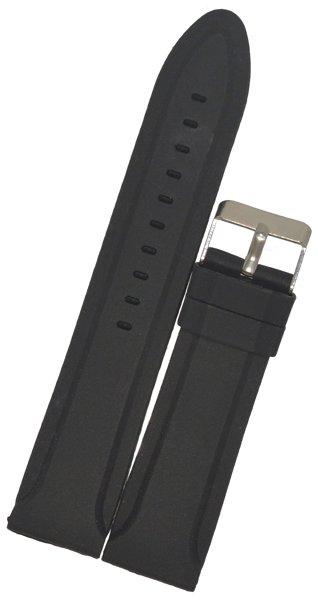 SURU® 22mm Elite Ogive Tip Silicone Watch Strap/Watch Band (Colour- Black/Width- 22mm)(Size Guide in 3rd Image) T362 (B0BWRNG6DP) Amazon Price History, Amazon Price Tracker