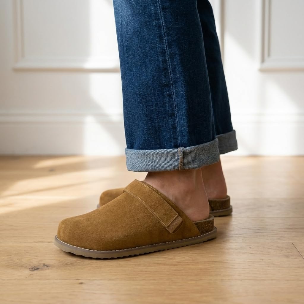 CUSHIONAIRE Boulder Genuine Leather Clogs for Women, Adjustable Swivel Back Strap Slip On Womens Shoes with Memory Foam Footbed - Image 7