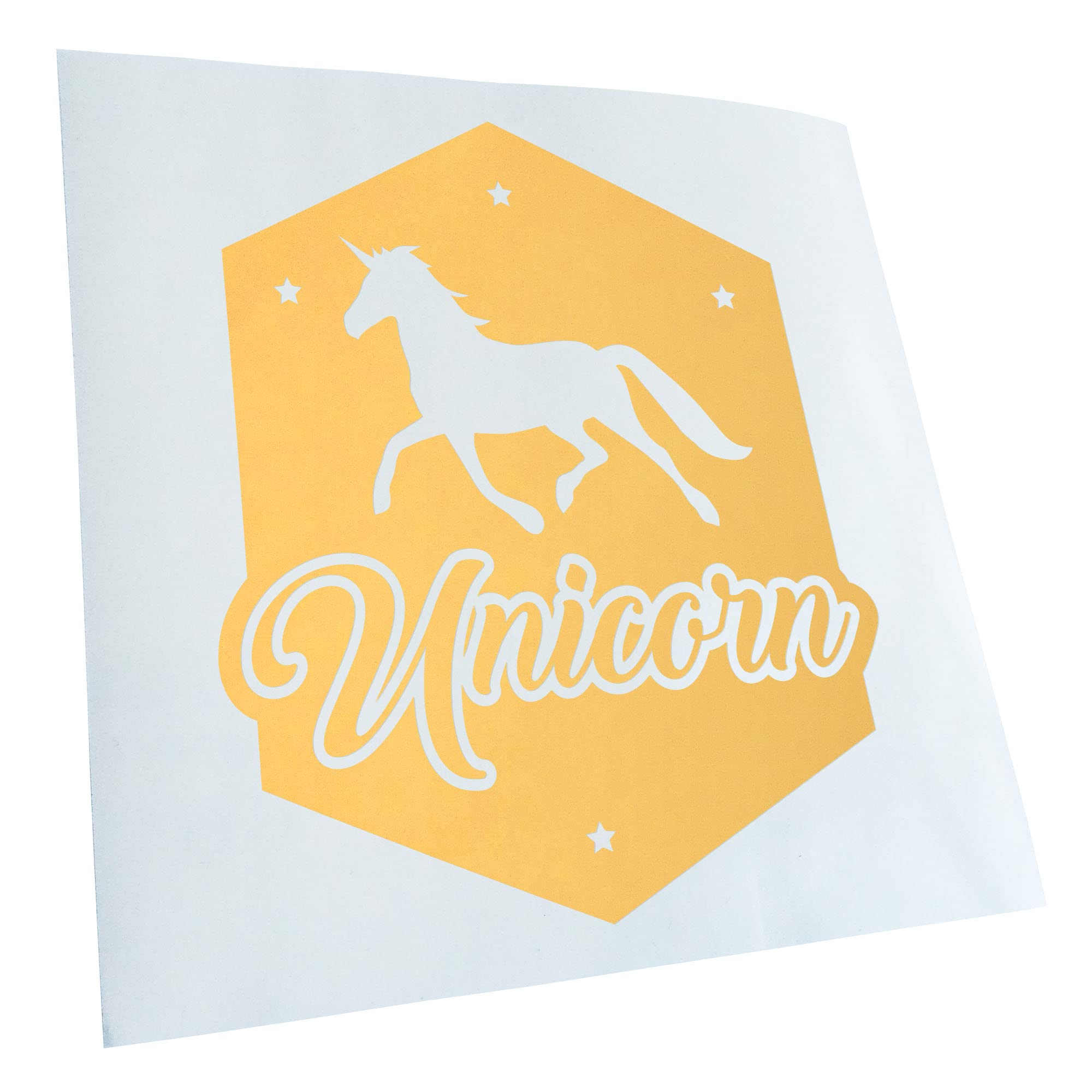 Kiwistar - Car Sticker - Cream - 40 x 33 cm - Unicorn Rainbow Sticker - Rear Window Car Sticker Weatherproof for Car Truck Moped Truck - Sticker Exterior Self-Adhesive Tuning Accessories for Windows