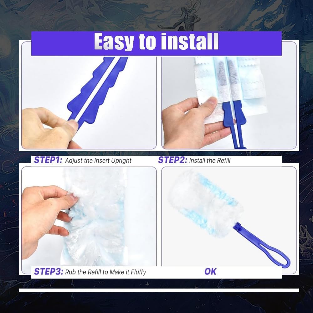 30 Stück Staubwedel Nachfüll-Kits – Kompatibel Mit Swiffer, Inkl. Teleskopgriff